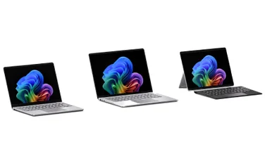 Surface laptop and pro for business, cut out against a white background