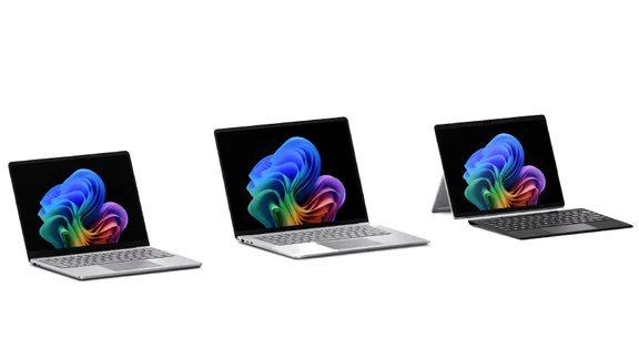 Surface laptop and pro for business, cut out against a white background
