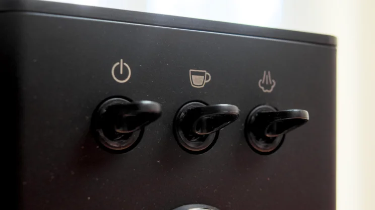 The Gaggia Classic's main toggle controls
