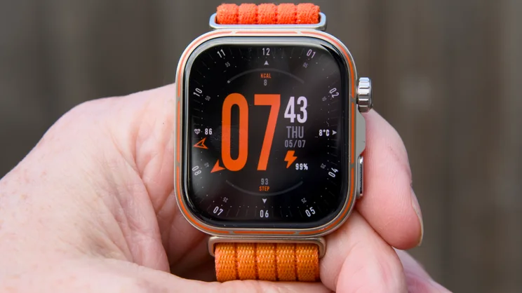 The Huawei Watch Fit 5 Pro pictured from the front
