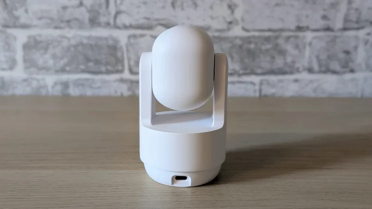 The rear of the Arlo Essential 3 pan tilt security camera