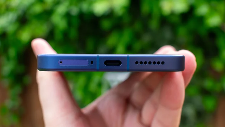 Xiaomi 17T Pro in hand, bottom view
