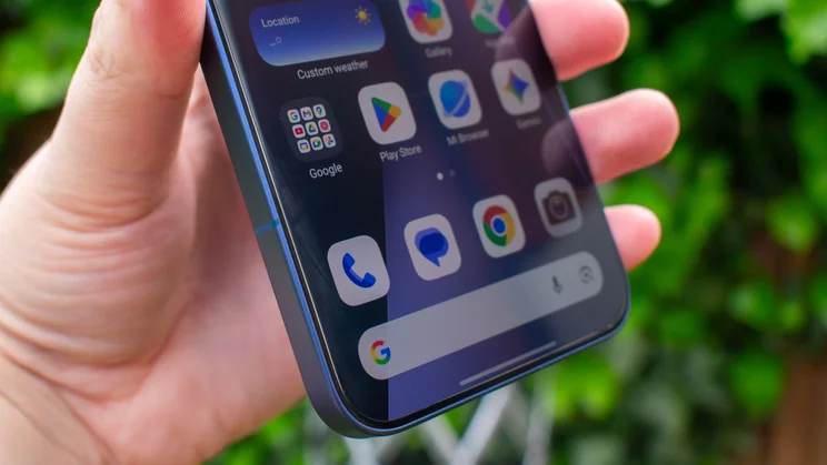 Xiaomi 17T Pro in hand, angled display view