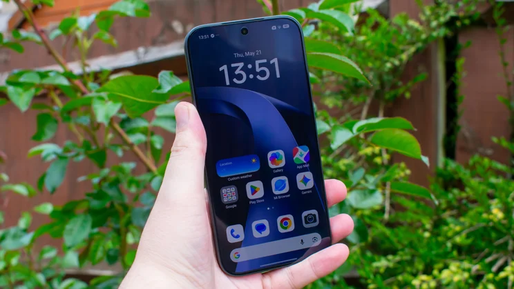 Xiaomi 17T in hand, front view