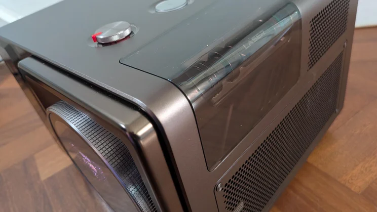 Close-up of the laser system on the Hisense XR10 projector