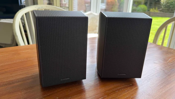 Front view of the Samsung HW-Q990H rear speakers