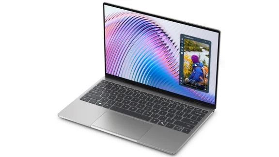 Dell XPS 13 open from front right quarter