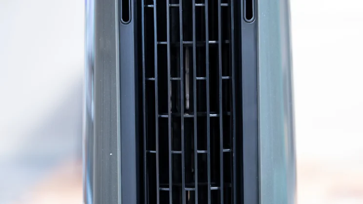 A closeup of the Dreo TurboCool Misting Fan 765S's grill