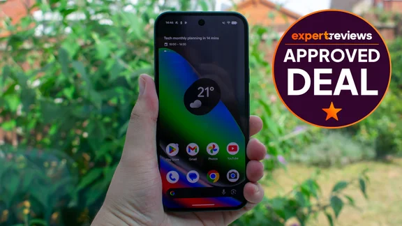 Google Pixel 10 with approved deal sticker