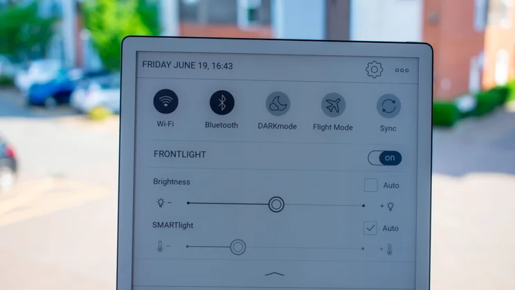 PocketBook InkPad One, displaying settings