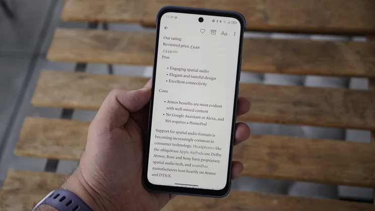 TCL Nxtpaper 70 Pro in hand, e-ink mode on the display