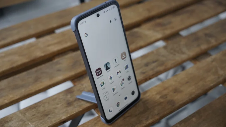TCL Nxtpaper 70 Pro propped up in portrait mode