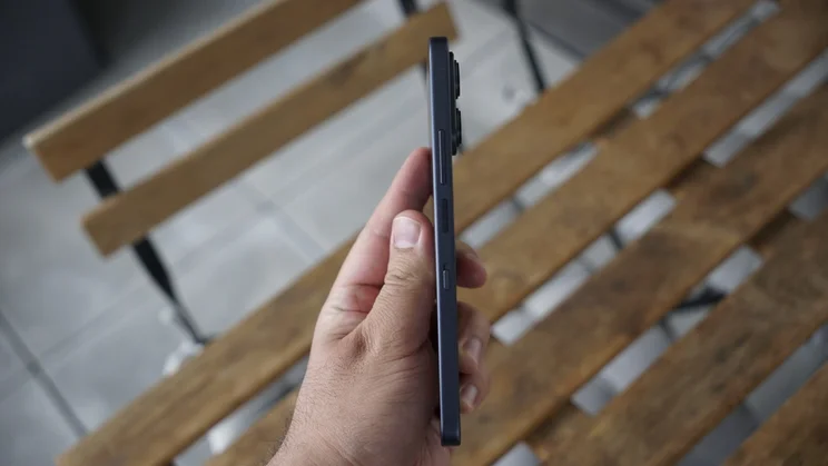 TCL Nxtpaper 70 Pro in hand, side view