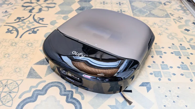 The Eufy Omni S2, pictured from above and to the right