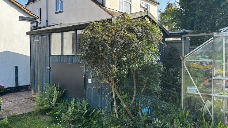 A bush after being trimmed by the VonHaus G-Series 40V hedge trimmer