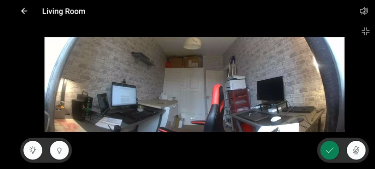 Blink Mini 2K Plus review - screenshot of stitch demonstrating wide-angle view