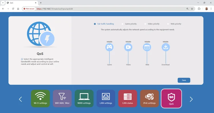 Devolo BE6500 - web - QoS