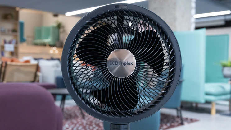 The front of the Dimplex DuoCool 2-in-1's fan head