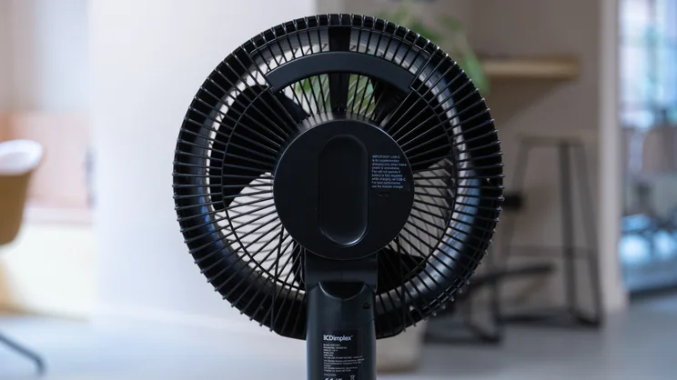The rear of the Dimplex DuoCool 2-in-1's fan head