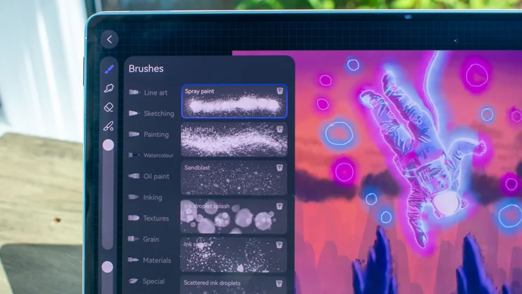 Huawei GoPaint app brush selection