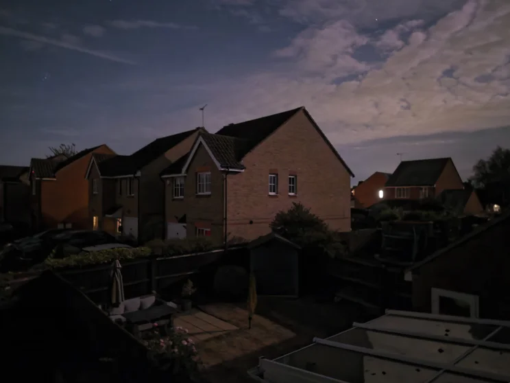 Houses at night