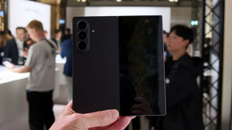 Samsung Galaxy Z Fold 8 Ultra opened, rear view