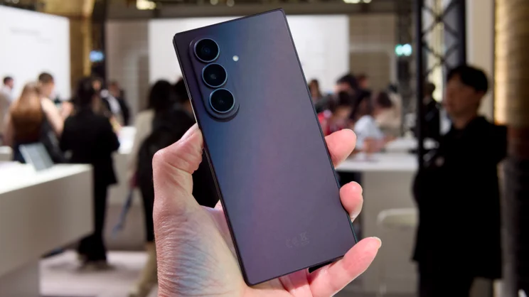 Samsung Galaxy Z Fold 8 Ultra in hand, rear view