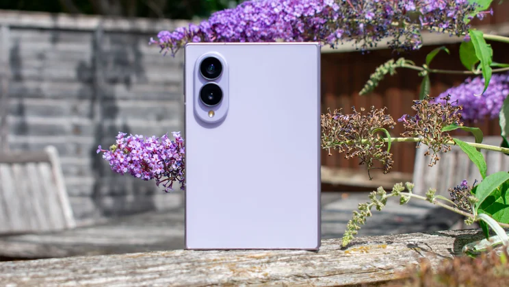 Samsung Galaxy Z Fold 8 folded, rear view