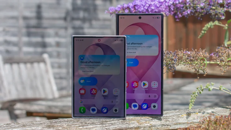 Samsung Galaxy Z Fold 8 next to the Z Fold 8 Ultra