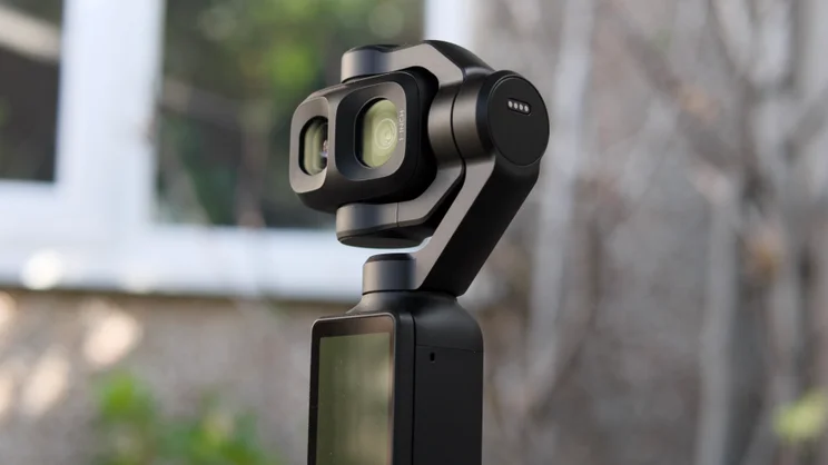 The DJI OSMO Pocket 4P pictured in its stowed configuration