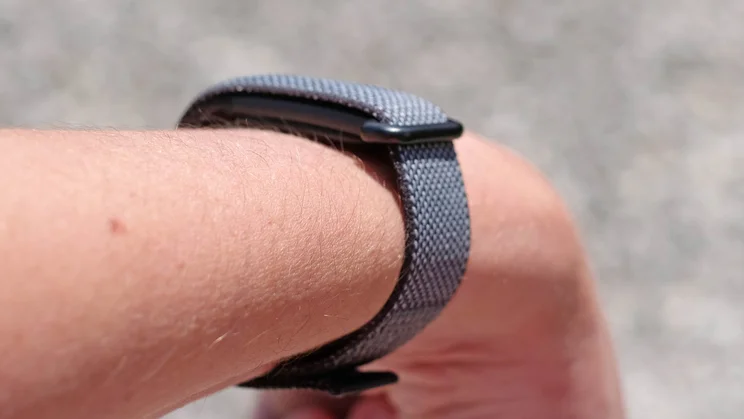 The Fitbit Air pictured on wrist