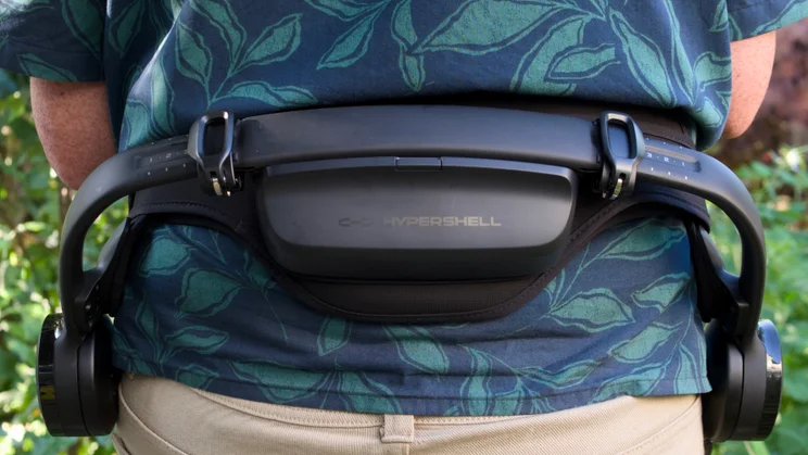 The Hypershell X Ultra S pictured being worn, from the rear