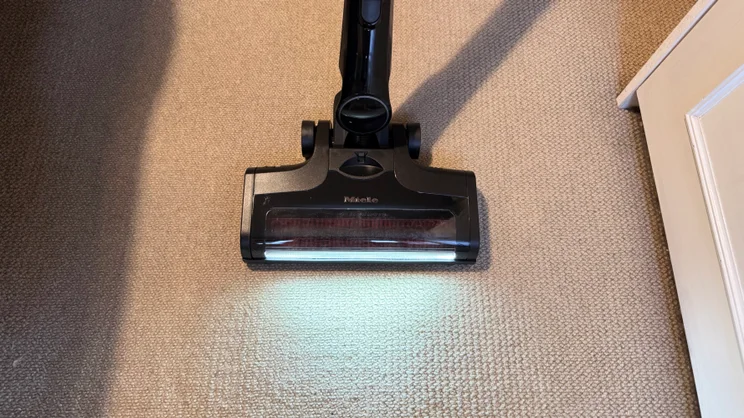 The Miele Triflex HX3, showing the LED light in use