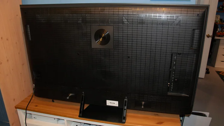 Rear view of the Hisense UR8S RGB Mini LED TV