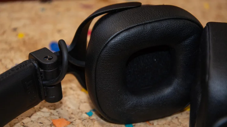 Close-up of the inside of the right earpad of the Marshall Milton ANC on-ear headphones
