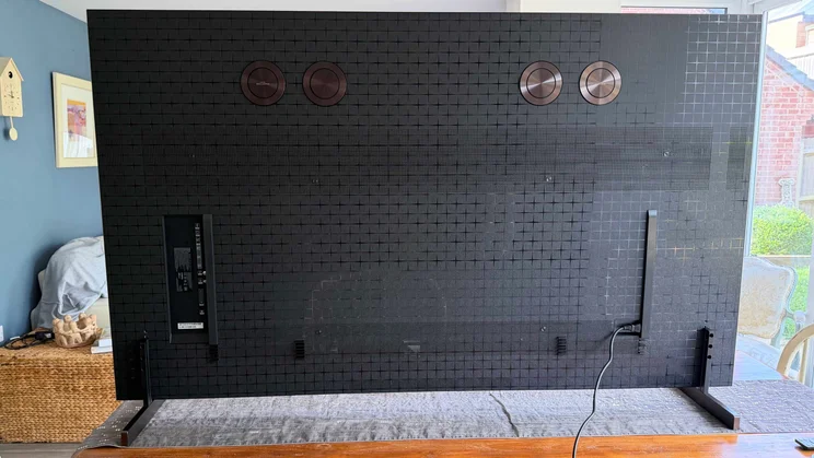 Rear view of the TCL X11L SQD Mini LED TV