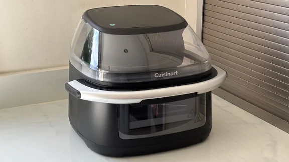 The Cuisinart Clearview 9-in-1 air fryer on a kitchen worktop