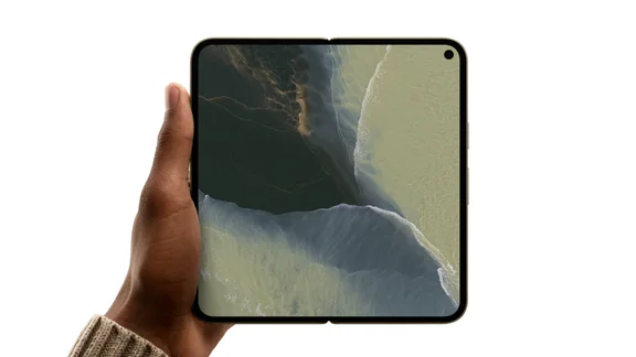 Google Pixel 11 Pro Fold in hand, unfolded