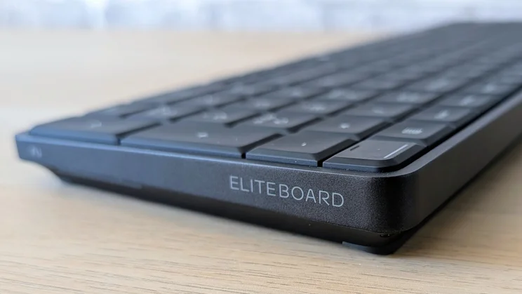 HP EliteBoard G1a review - close-up of right edge of keyboard
