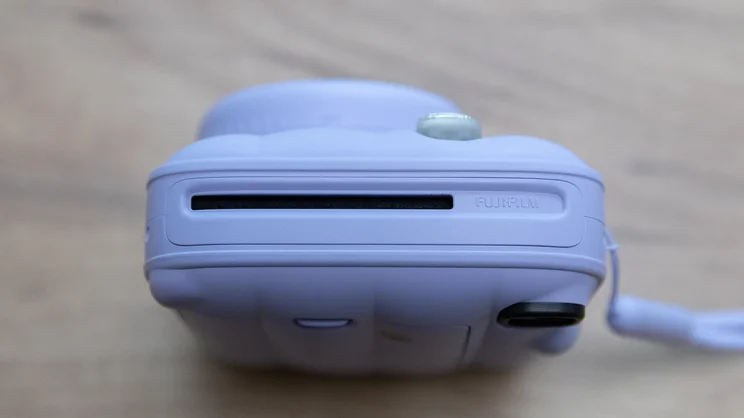 A bird's eye view of the Instax Mini 13 instant camera's print slot