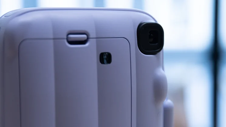 A closeup of the Instax Mini 13 instant camera's viewfinder