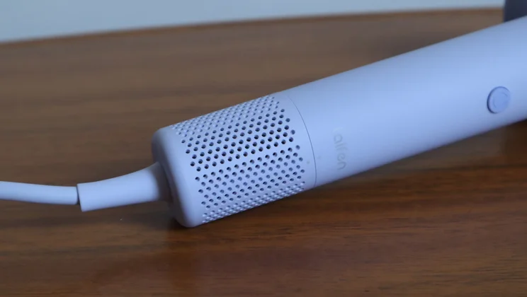 A closeup of the base of the Laifen Neo hair dryer