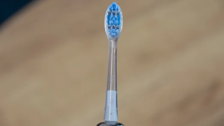 A closeup of the Laifen Wave Pro electric toothbrush's Whitening head