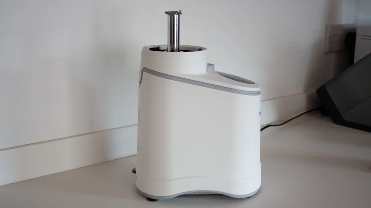A side view of the Nutribullet Chill ice cream maker, with tub removed