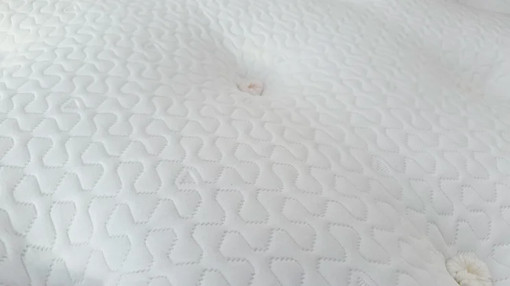 A closeup of the Silentnight UltraGel Miracoil Pillowtop mattress' surface