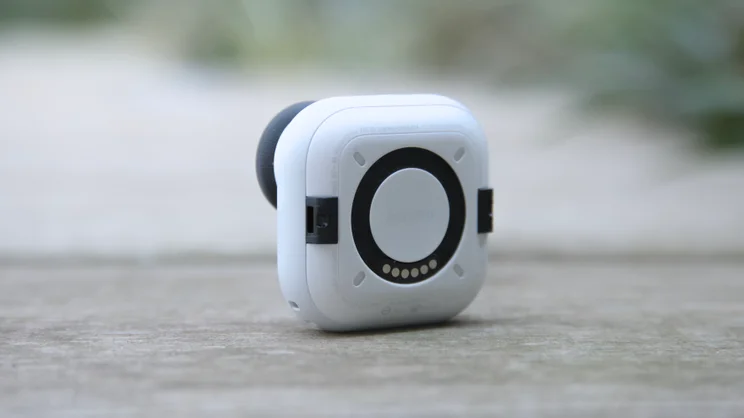 The Insta360 Go Ultra photographed from behind