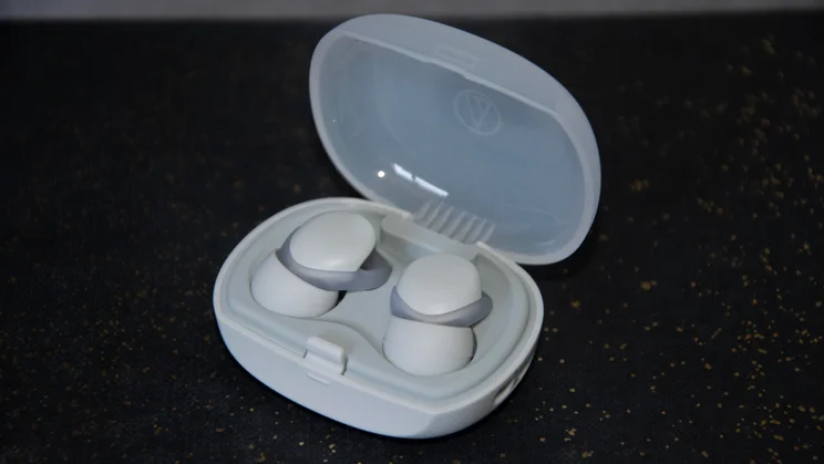 The Audio-Technica AT-ERP3 earplugs in their carrying case with the lid open