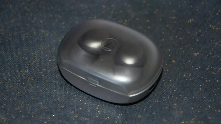The Audio-Technica AT-ERP5 earplugs in their carrying case with the lid closed