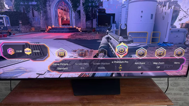 The Game menu being displaying on the Hisense UR9S Mini LED TV