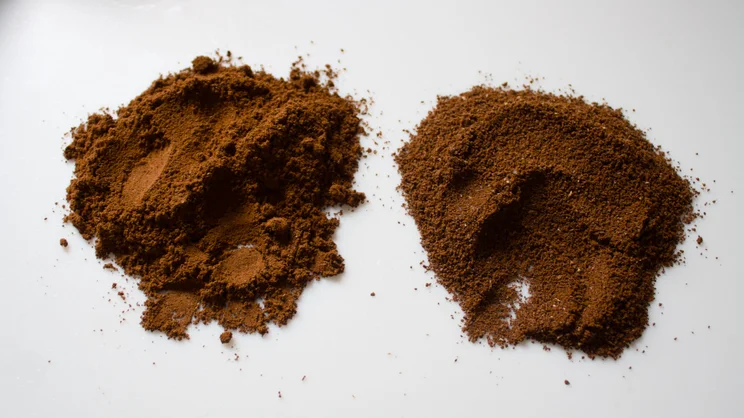 Left is an espresso grind from my Sage, right is an espresso grind from the Baristina